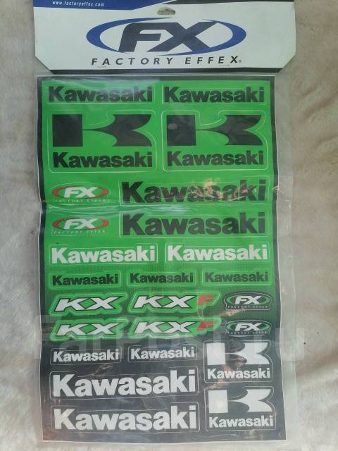 Наклейки на мотоцикл Kawasaki, новый, в наличии. Цена: 900₽ во Владивостоке