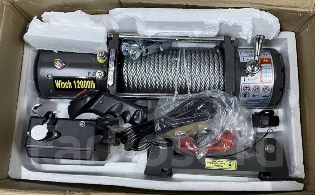 Лебедка 12/24V Electric Winch 12000 lbs 6 тонн сталь/кевлар купить во ...