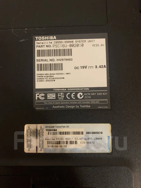 Toshiba Satellite L655D. 15.6", 2,1����, ��� 3072 ��, WiFi: 1, Bluetooth: 1 ����