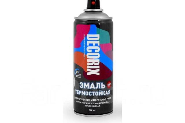 Краска-аэрозоль Decorix термостойкая +400 алюминий 200 гр, в наличии ...