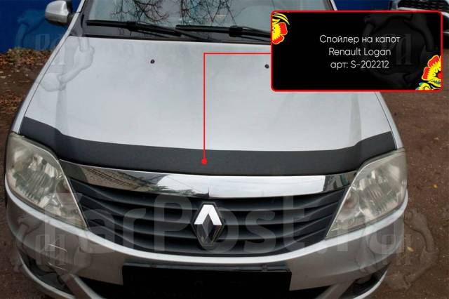 Спойлер на капот со скотчем Renault Logan 04-16 / Lada Largus 12 ...