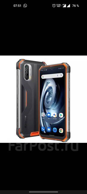 Защищённый телефон blackview bv7100 ip69 ip68 рус версия черный, 128 гб ...