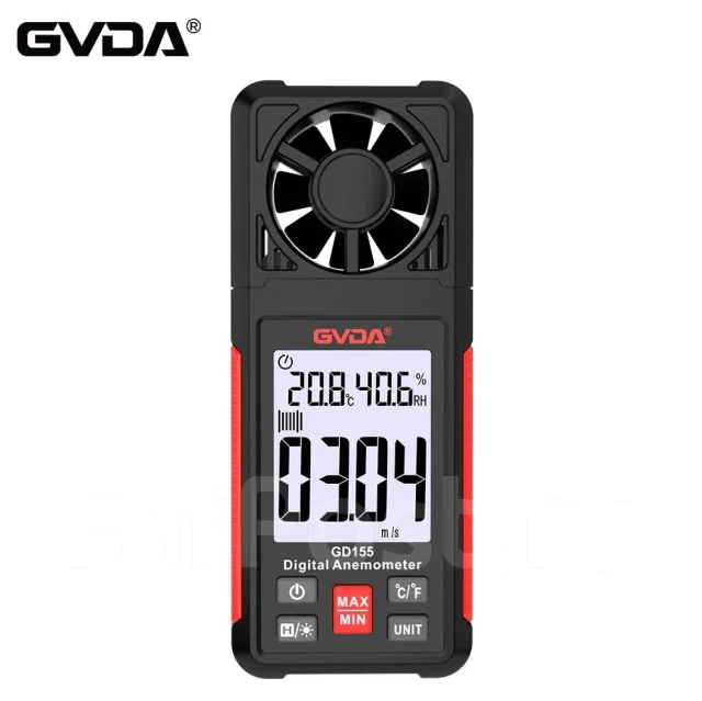 Цифровой анемометр GVDA GD155, прибор для измерения скорости ветра ...