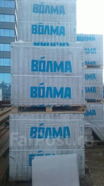 Плита ПГП влагостойкая полнотелая 667 х 500 х 80 Волма (1/30) - Бетон ...