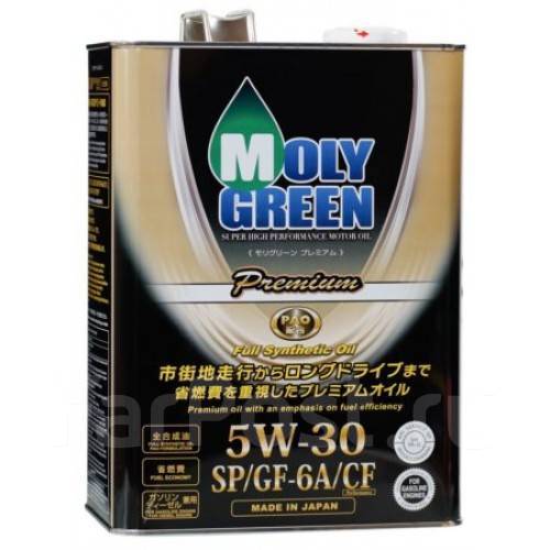 "MOLY Green" Масло моторное Premium SP/GF-6A/CF (5W30) 4л, 4,00 л. CF ...