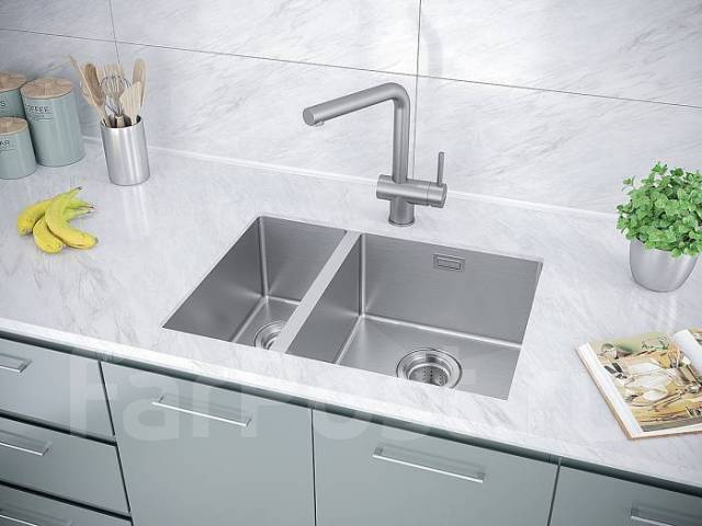 Мойка стальная нижнего/подстольного монтажа Paulmark Annex PM545944-BS ...