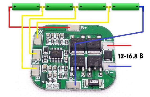 Схема подключения бмс 4s