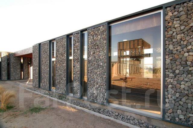 Монтаж и установка фасада из габионов в Артеме