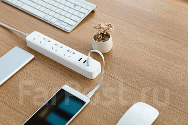 Удлинитель Xiaomi Mi Power Strip 3+3 USB (Xmcxb01QM) 1.8 м (белый ...