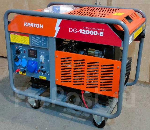 Генератор дизельный Кратон DG-12000-E (10 кВт, 230В), новый, в наличии ...