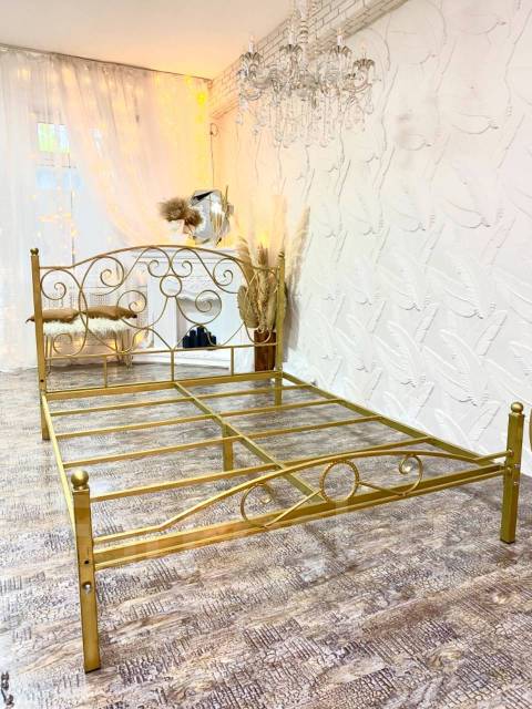 Кованная кровать 160/200, двуспальная, металл, 160,0 см, 200,0 см, б/у ...