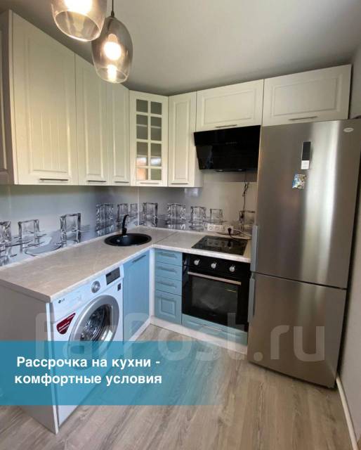 Кухонный гарнитур встроенный. Полная цена, мдф, лдсп, белый, голубой ...