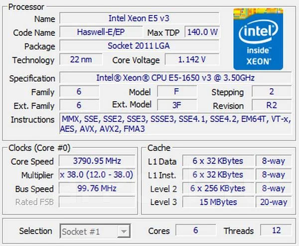 Intel Xeon E5-1650 v3. ��� ����� �� ������������ ����