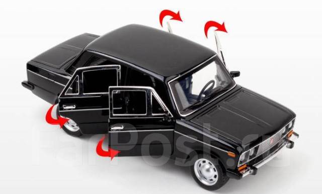 Игрушка (моделька) машинка Lada ВАЗ-2106 «Жигули» 1:24, Чёрный ...