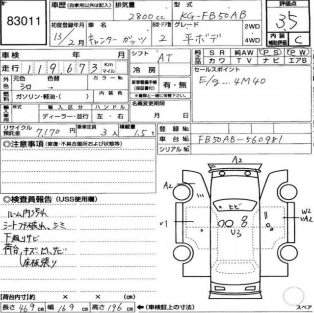 Mitsubishi fuso canter, 2001 - Автомобили на запчасти в Улан-Удэ
