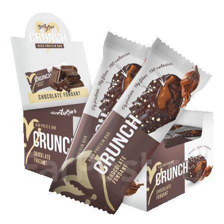 Батончик BootyBar Crunch BAR - 60 гр (Шоколадный фондан), в наличии ...