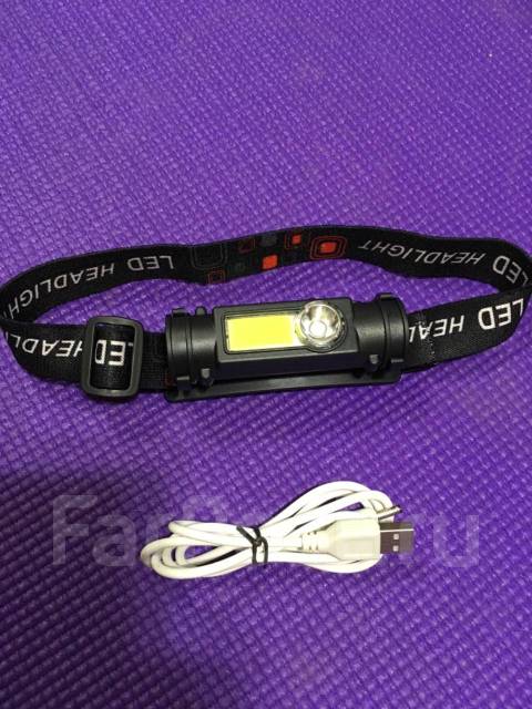 Налобный led фонарь с магнитом, новый, в наличии. Цена: 500₽ во ...