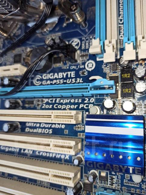 Материнская плата LGA 1156 (Комплект)+I5 650 3.46Ghz+Кулер (башня ...