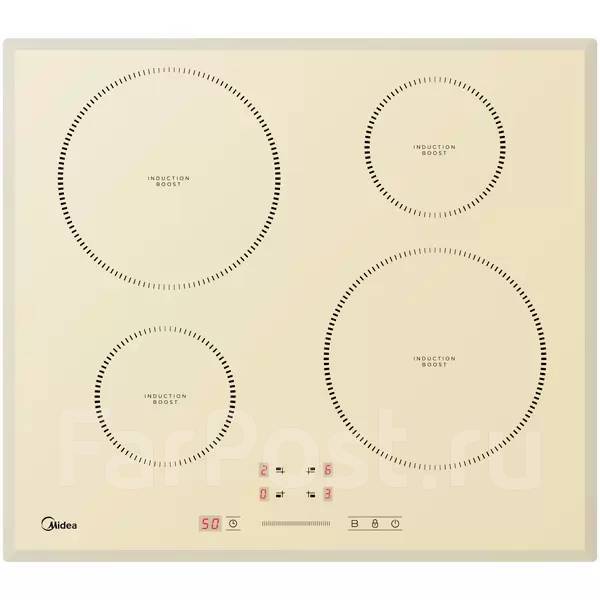 Индукционная варочная панель Midea MIH64721FIV 4 конфорки, сенсор ...