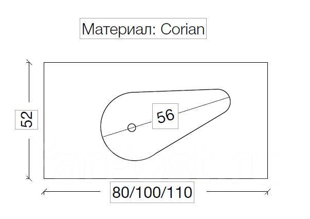 Столешница моноблок flat 100см 859 100