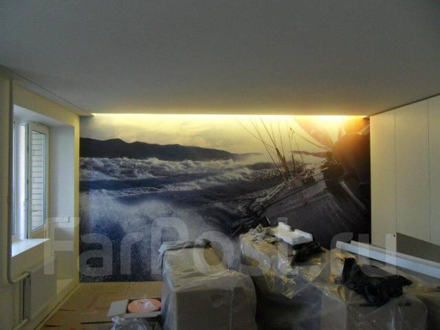 Обои натяжные, натяжные потолки, фотопечать на стенах на пвх пленке во ...