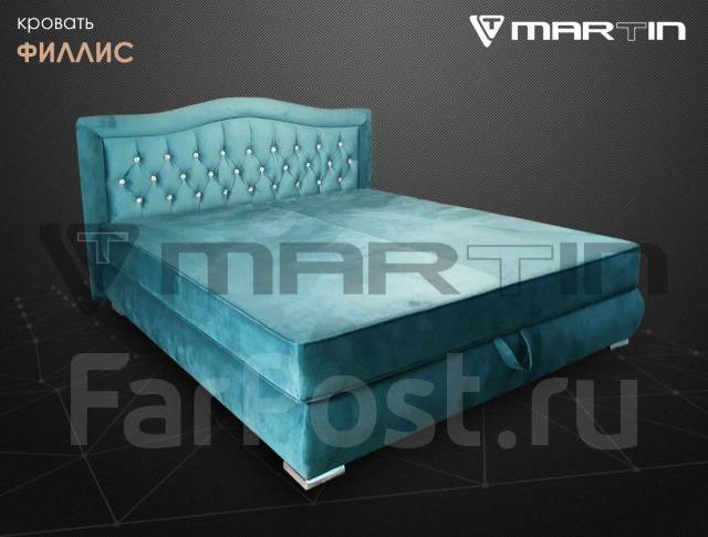 Полутороспальная кровать с матрасом «Филлис 160» (любой цвет), лдсп ...