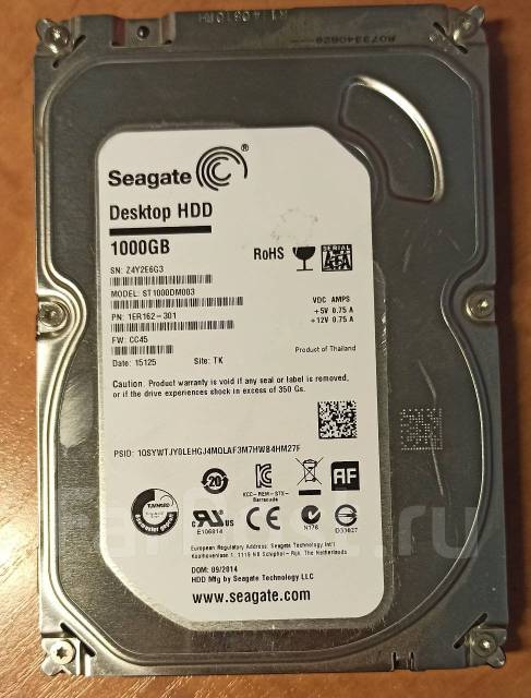 Жёсткий диск 3.5" Seagate Desktop [ST1000DM003] 1Тб (на запчасти), 1 ...