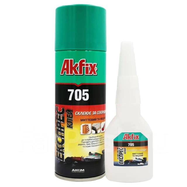 Суперклей с активатором Akfix 705 MDF Kit 100 гр. + 400 мл.  для .