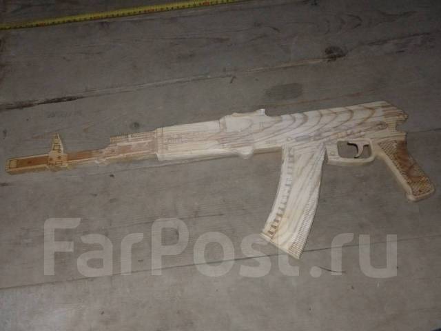 Автомат деревянный АК 47, б/у, в наличии. Цена: 400₽ во Владивостоке