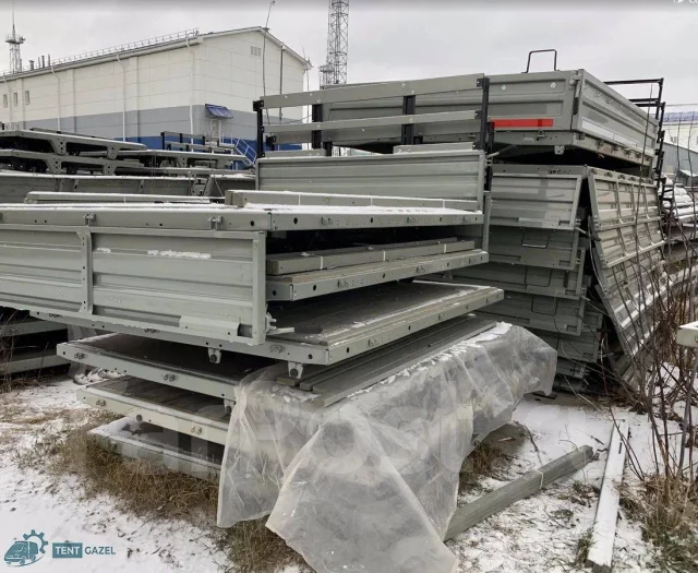 Платформа кузова Газон Некст в сборе с дугами и тентом 3 6 м (цену уточнять)