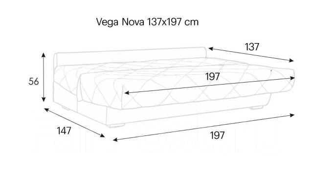 Диван вега нова аскона размеры