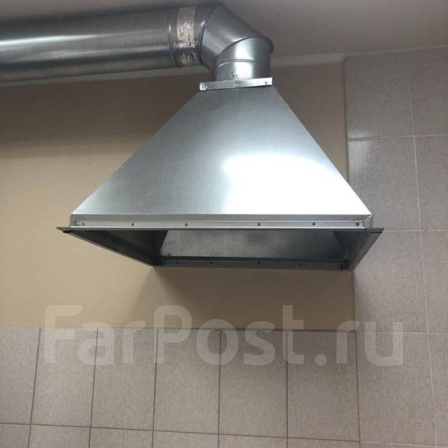 Монтаж и изготовление кухонных зонтов. Фасонные изделия для вентиляции ...