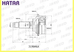 ���� ������� 2823 ABS 44 ����� ������� INKO 319046A 319046A ����