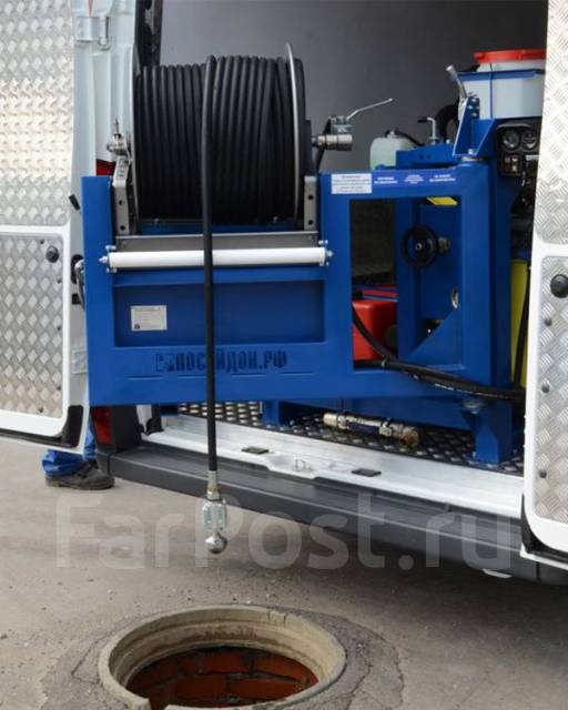 Прочистка труб и канализации гидродинамической установкой, промывка в ...