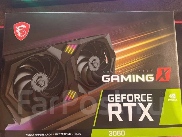 Видеокарта MSI GeForce RTX 3060 Gaming X (LHR) [RTX 3060 Gaming X 12G ...