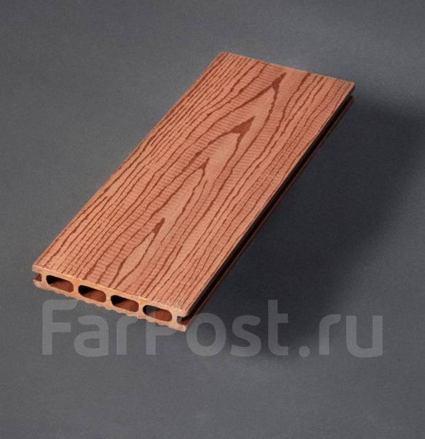 Доска с теснением под дерево ДПК коричневая 149х23.5. х3000/4000 ...