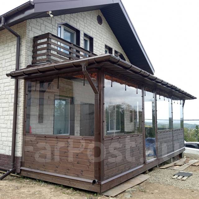 Мягкие окна из ПВХ пленки для беседки, веранды, террасы, новый, в ...