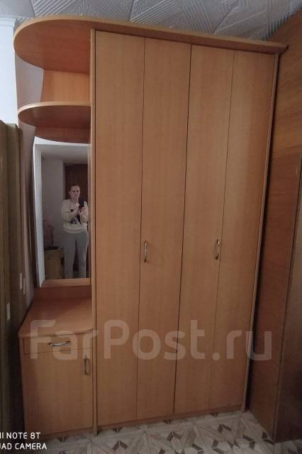 Шкаф 220*140*43, дсп, лдсп, количество дверей: 2, с зеркалом, светлое ...