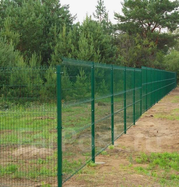 Установка забора из 3D сетки ! Строительство во Владивостоке