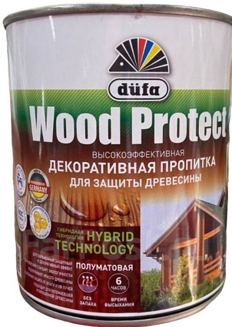 Пропитка для дерева dufa Wood Protect, тик, 0,75л, в наличии. Цена: 1 ...