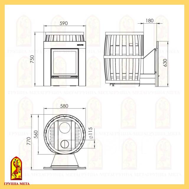 Размеры печей для бани фото