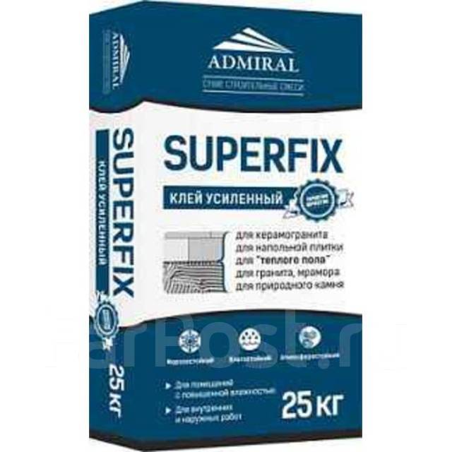 Клей плиточный Superfix усиленный керамогранит, природный камень ...