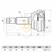 ���� �������� �������� ������ � ����� ��� Toyota Corolla, Toyota Vista, Toyota OPA Sufix ST-1105 ST1105 ����