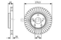 ���� ���� ���. ����. [297x25] 5 ���. Toyota Hilux 2,5/3,0/D/D-4D 4x4 08/05- Bosch 0986479A62 0986479A62 ����