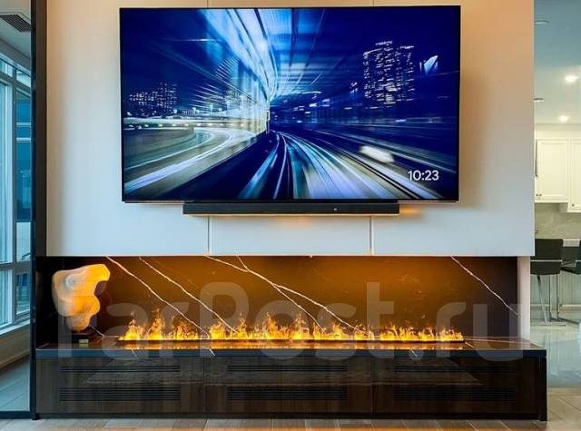 Шикарный встраиваемый электрокамин с 3 Д эффектом! Огонь можно трогать ...