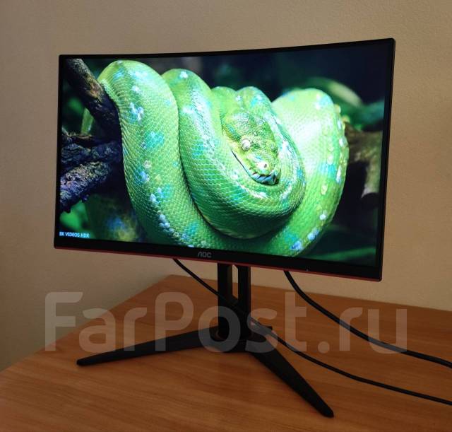 Изогнутый монитор 144 Гц, Full HD, 24" AOC - Мониторы в Хабаровске