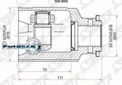 ���� (�������/ �����) Subaru Forester 97-02 / Impreza 92-00 SAT SB-605, �������� SB605 ����