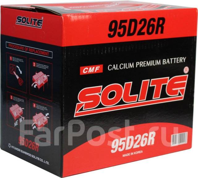 Распродажа Остатков! Аккумулятор Solite 95D26L 85 А/ч, сурьмянистый ...