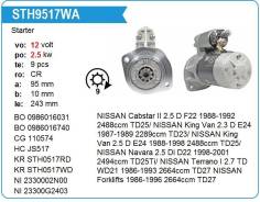 ������� Nissan TD27, QD32 12V Terano #21, RR50, Atlas MH Motorherz STH9517WA ����