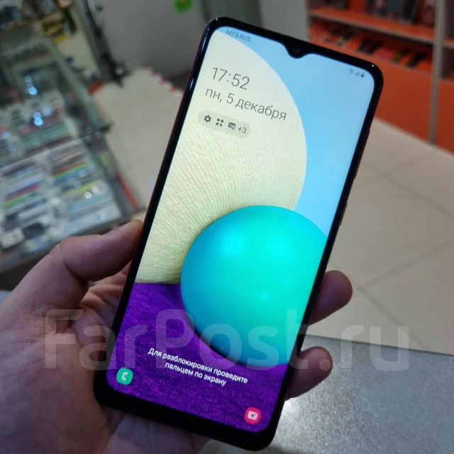 Samsung Galaxy A02. �/�, 32 ��, �������, 3G, 4G LTE, Dual-SIM ����